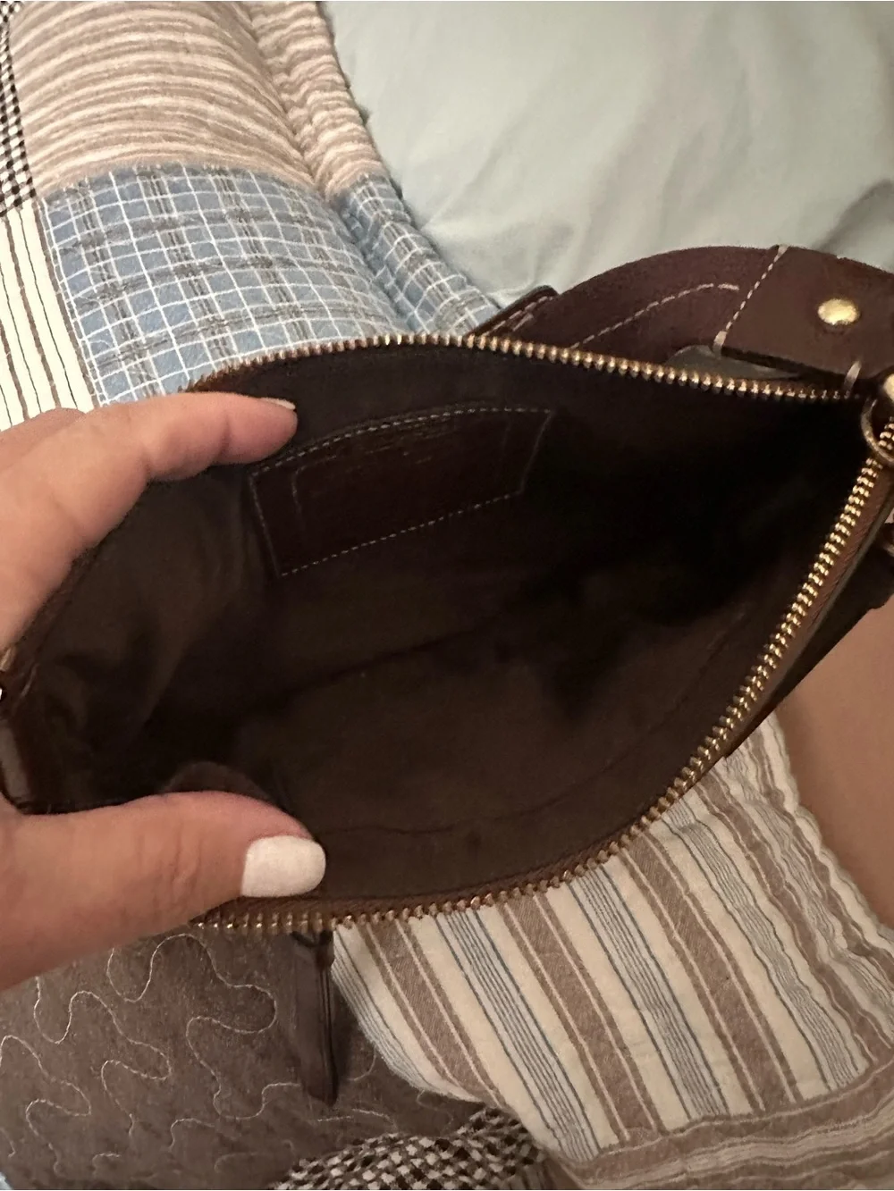 Vintage Coach Signature Stripe Demi Bag